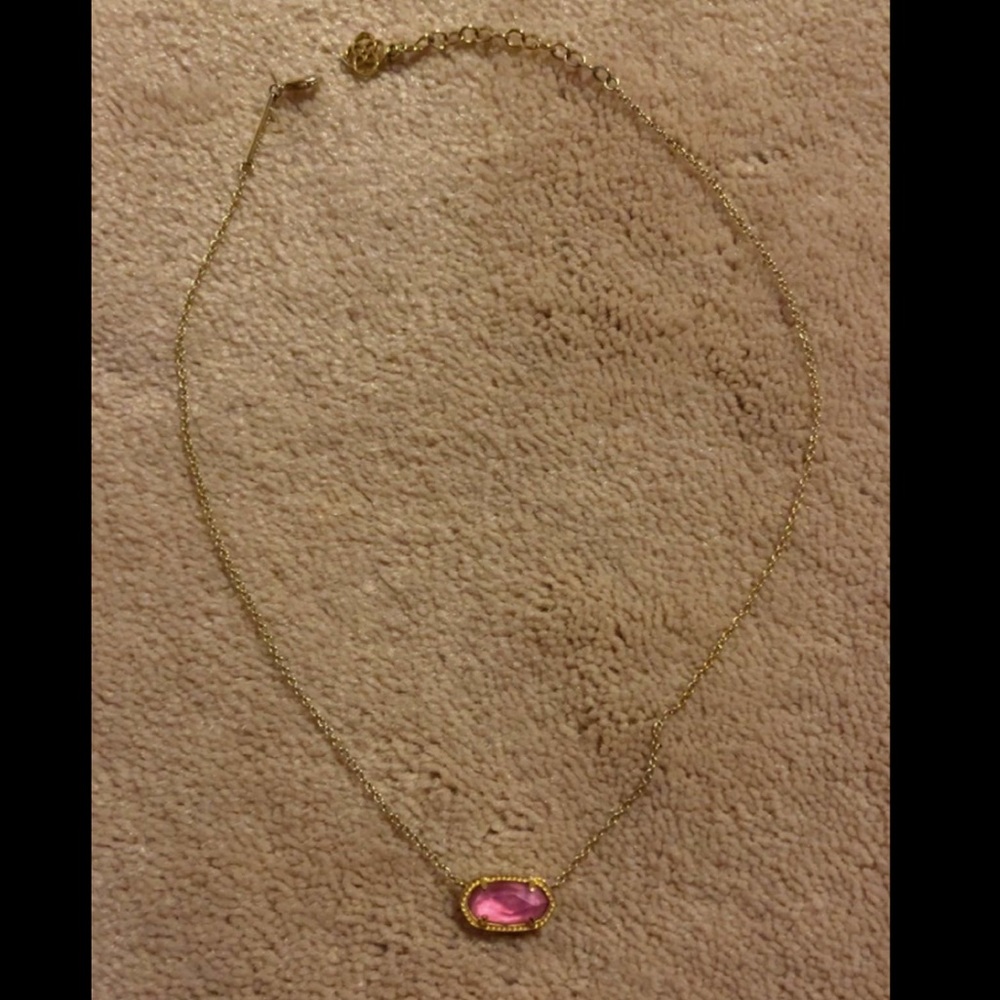 Kendra Scott Elisa Gold Pendant Necklace in Azalea Illusion